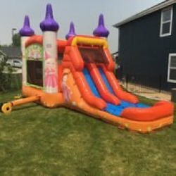 Princess Bounce House and Waterslide Wet/Dry